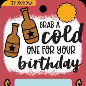 Grab a Cold One for your Birthday - Celebration Money Card Holder Unique Gift
